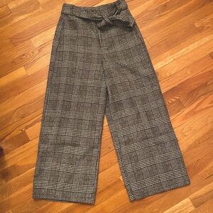 Zara high waisted white and black pants